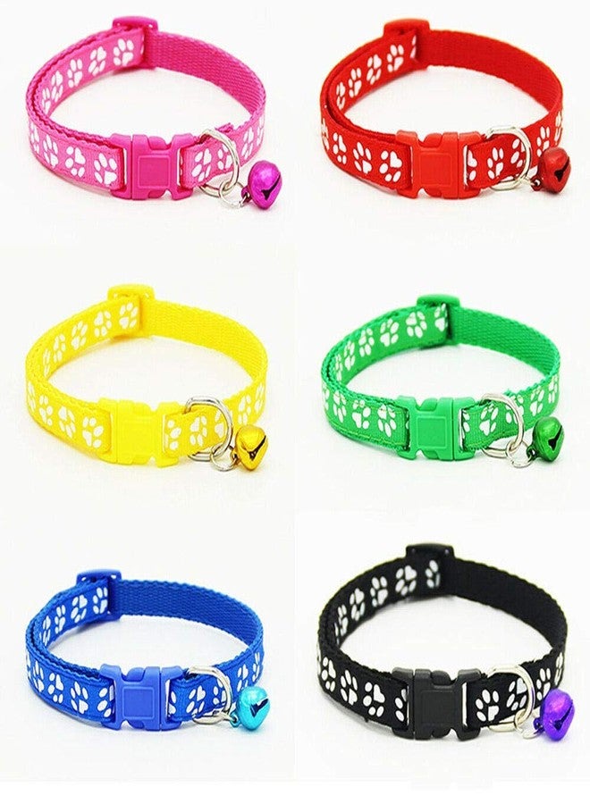 Pet Guard طوق حماية الحيوانات الأليفة اللطيف للكلاب والقطط، مزين بطبعة مخلب وجرس سهل التثبيت - قد يختلف اللون (اشترِ واحدًا واحصل على الثاني مجانًا) - Image 1